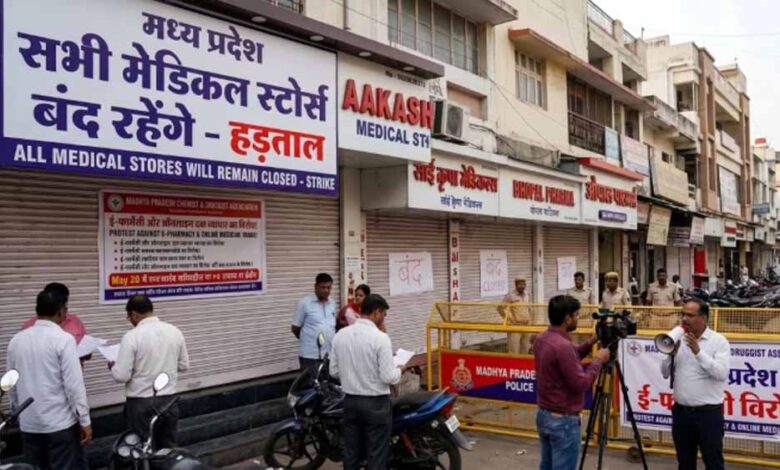 मध्यप्रदेश में 20 मई को दवाइयों की सप्लाई ठप, भोपाल सहित पूरे प्रदेश के मेडिकल स्टोर्स रहेंगे बंद