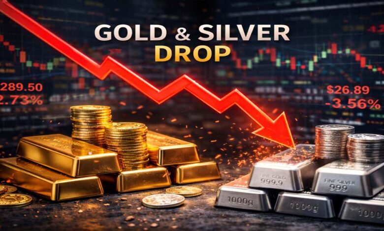 Gold-Silver Price Crash: अचानक धड़ाम हुए चांदी के दाम, सोना भी हुआ सस्ता… जानिए आज का नया रेट