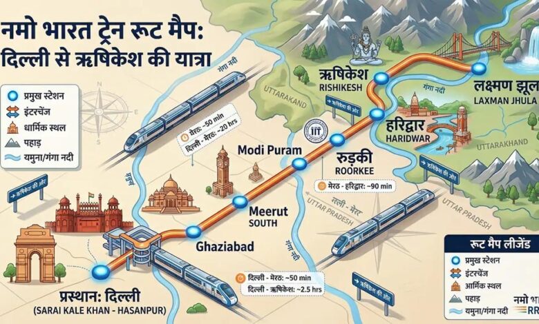 दिल्ली से हरिद्वार-ऋषिकेश तक दौड़ेगी नमो भारत ट्रेन, 150 KM रैपिड रेल कॉरिडोर से सफर होगा आसान