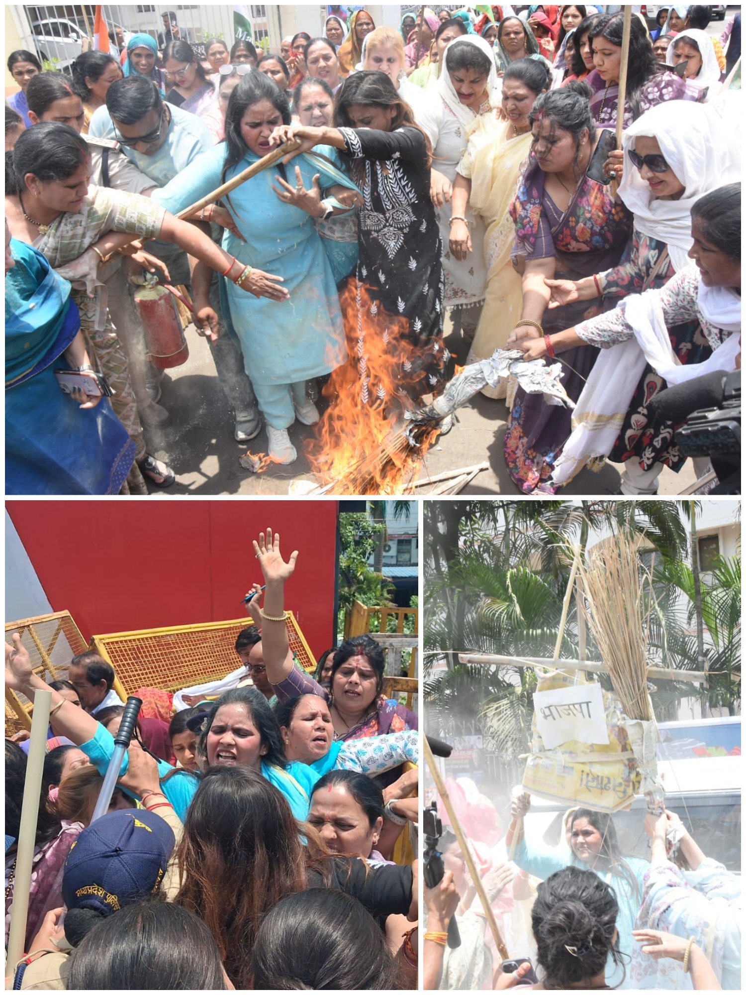 राज्यसभा नामांकन रद्द होने पर कांग्रेस का हल्लाबोल, भोपाल में महिला कांग्रेस का जोरदार प्रदर्शन
